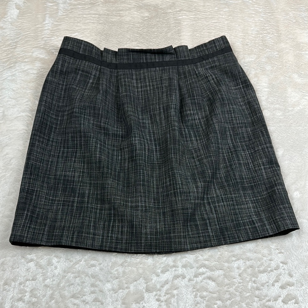 Merona Gray Plaid A-Line Skirt